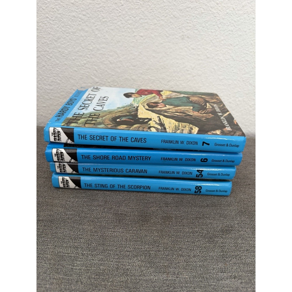 Lot Of  4 The Hardy Boys 6, 7, 54, 58 Hard Cover Used